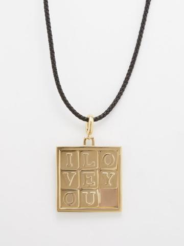 Lauren Rubinski - I Love You 14kt Gold Pendant Necklace - Womens - Yellow Gold