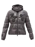 Matchesfashion.com Moncler - Ouanne Beaded Technical Hooded Down Jacket - Womens - Black