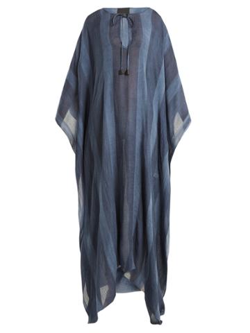 Love Binetti Striped Silk Kaftan