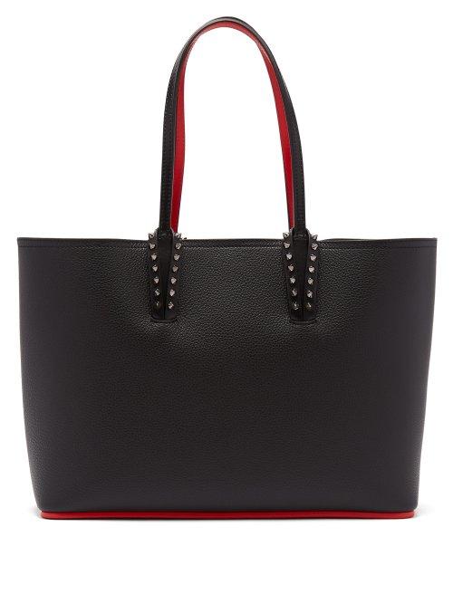 Matchesfashion.com Christian Louboutin - Cabata Small Spike Embellished Leather Tote - Womens - Black