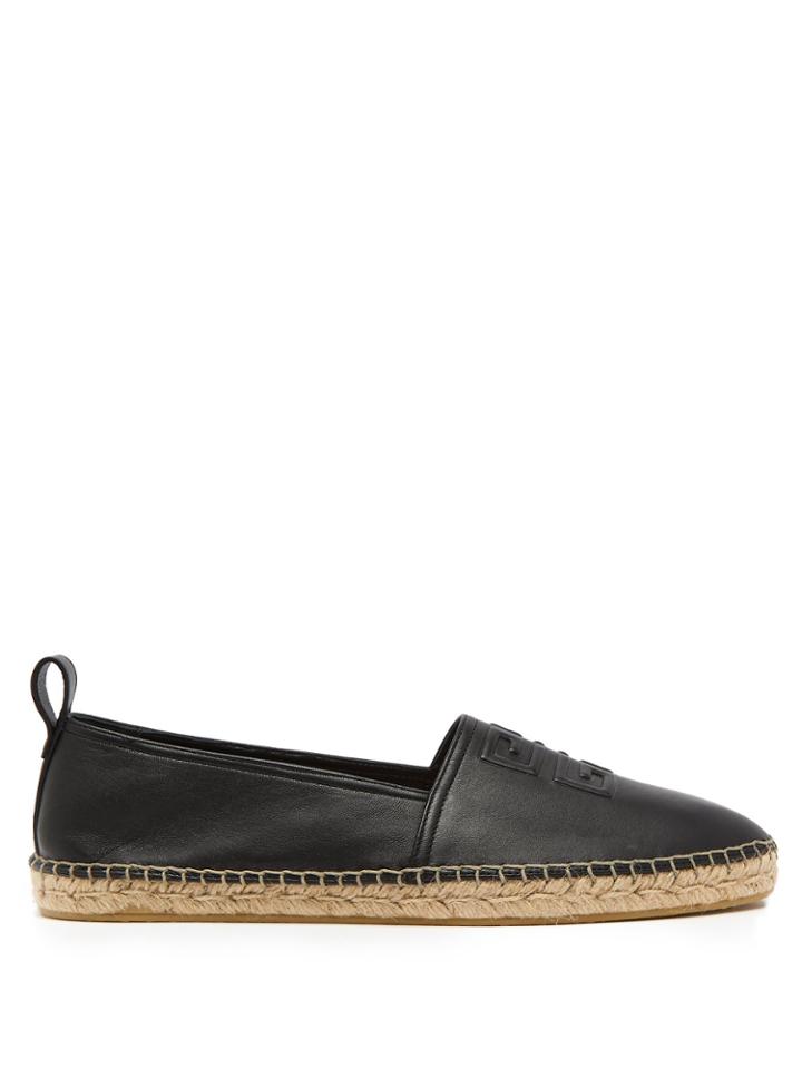Givenchy Logo Leather Espadrilles