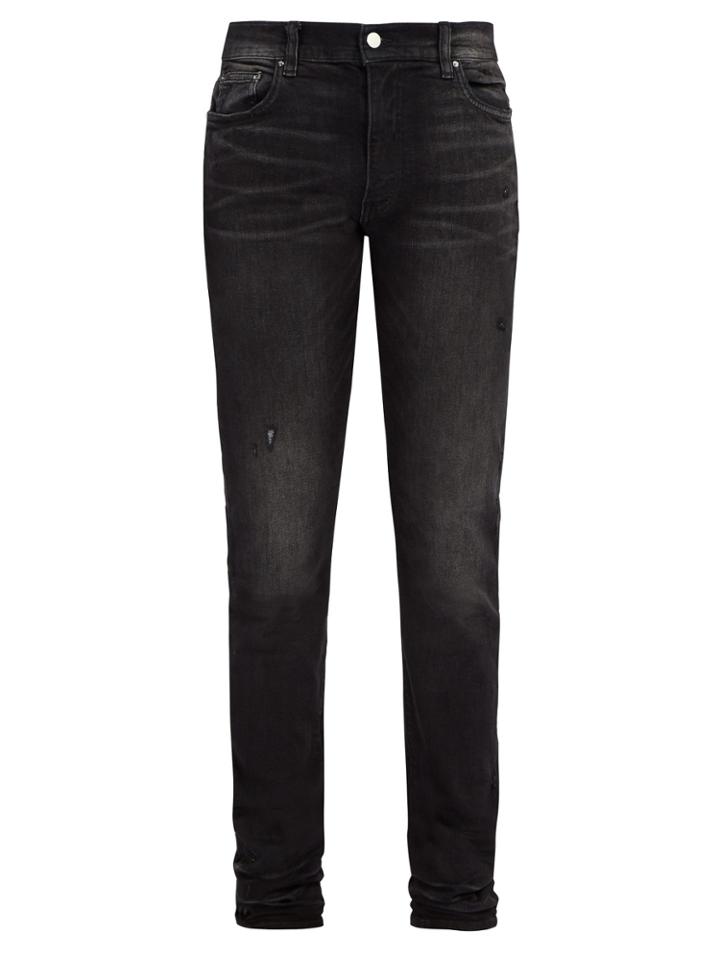 Amiri Stack Distressed Slim-leg Jeans