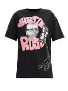 Matchesfashion.com Martine Rose - Omnia Adam Logo-print Cotton-jersey T-shirt - Womens - Black