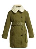 Pswl Faux-shearling Trim Canvas Coat