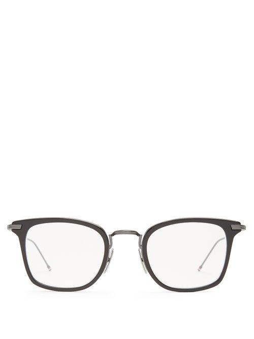 Matchesfashion.com Thom Browne - Square Frame Glasses - Mens - Black