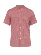 Matchesfashion.com Maison Kitsun - Woven Check Cotton Shirt - Mens - Red