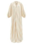 Ladies Beachwear Marrakshi Life - V-neck Cotton-canvas Maxi Dress - Womens - Beige