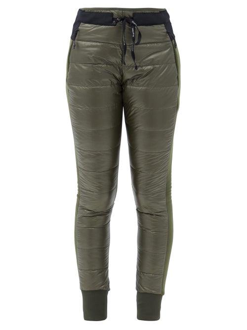 Matchesfashion.com Holden - Hybrid Quilted Down Thermal Trousers - Womens - Dark Green
