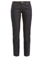 Matchesfashion.com A.p.c. - Etroit Mid Rise Slim Leg Cropped Jeans - Womens - Indigo