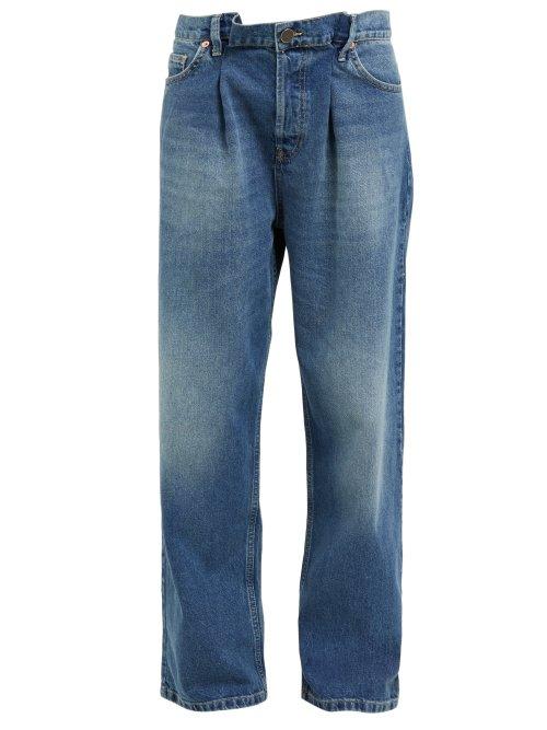 Matchesfashion.com Raey - Fold Dad Baggy Boyfriend Jeans - Womens - Dark Blue