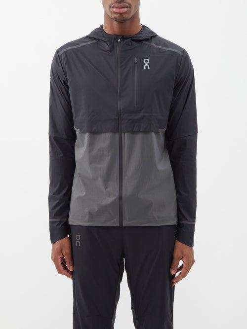 On - Weather Packable Recycled-ripstop Hooded Jacket - Mens - Black
