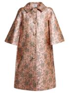 Matchesfashion.com Erdem - Sorayah Floral Jacquard Coat - Womens - Pink Multi