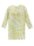 Emilio Pucci - V-neck Giallo-print Cotton Kaftan - Womens - Green Print