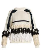 Toga Fringed Cotton-blend Sweater
