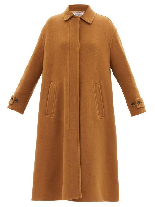 Another Tomorrow - Oversized Double-faced Merino Coat - Womens - Camel