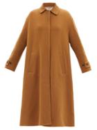 Another Tomorrow - Oversized Double-faced Merino Coat - Womens - Camel