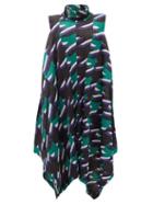 Matchesfashion.com Pleats Please Issey Miyake - Shooting Star-print Technical-pleated Dress - Womens - Green Multi
