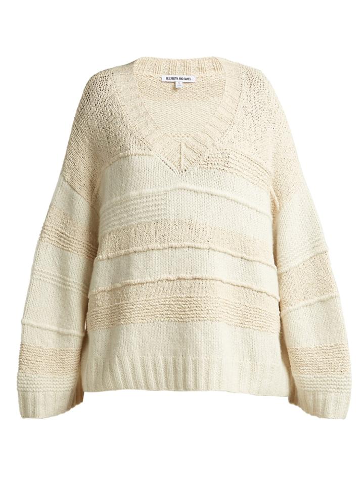 Elizabeth And James Torry V-neck Cashmere-blend Sweater