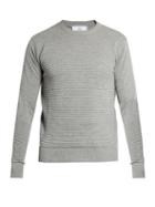 Ami Crew-neck Pleated-knit Sweater