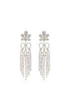 Matchesfashion.com Paco Rabanne - Palm Pendant Medium Crystal Clip Earrings - Womens - Crystal