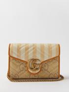 Gucci - Gg Marmont Faux Raffia Cross-body Bag - Womens - Beige Multi