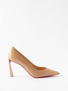 Christian Louboutin - Condora 85 Slanted-heel Leather Pumps - Womens - Nude