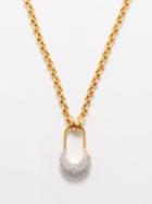 Otiumberg - Crystal-lock 14kt Gold-vermeil Necklace - Womens - Gold Multi
