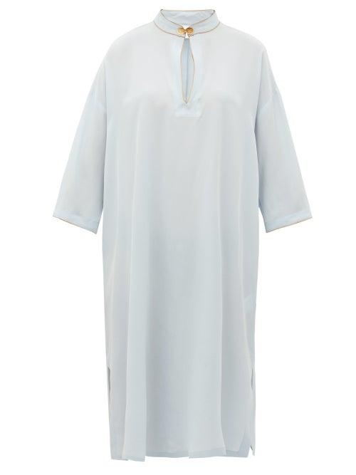 Matchesfashion.com Max Mara Beachwear - Aureo Kaftan - Womens - Light Blue