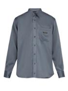Matchesfashion.com Ribeyron - One Pocket Point Collar Crepe Shirt - Mens - Grey