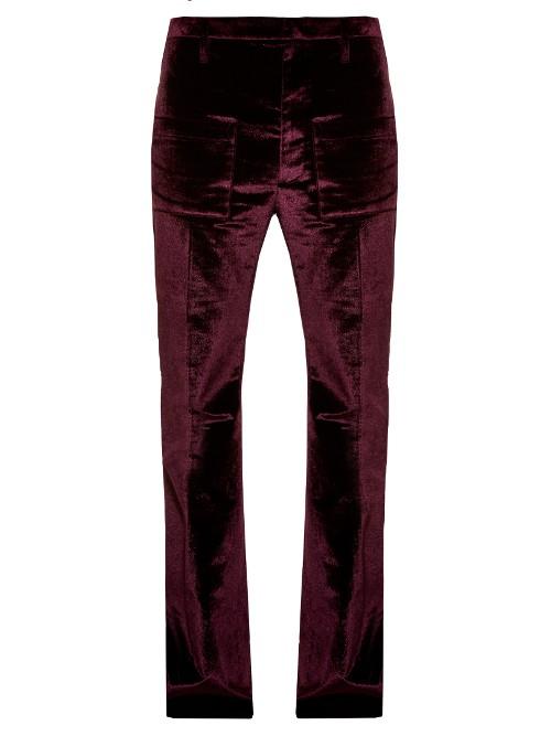 Vetements Flared Velvet Trousers
