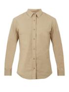 Lemaire Point-collar Brushed-cotton Shirt