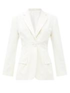 Matchesfashion.com The Attico - Donna Single-breasted Wool-blend Jacket - Womens - Cream