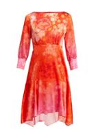 Matchesfashion.com Peter Pilotto - Floral Print Silk Blend Dress - Womens - Red Multi