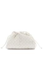 Matchesfashion.com Bottega Veneta - Pouch Small Intrecciato-leather Clutch - Womens - White