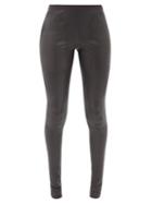 Matchesfashion.com Rick Owens - Panelled Stretch-leather Leggings - Womens - Black