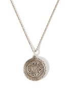 Matchesfashion.com Saint Laurent - Engraved Pendant Necklace - Mens - Silver