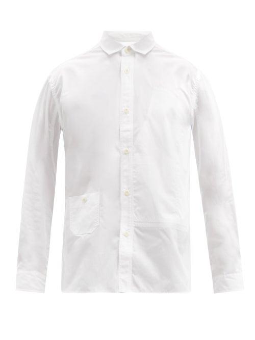 Matchesfashion.com Junya Watanabe - Elbow-patch Cotton-poplin Shirt - Mens - White
