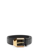 Matchesfashion.com Gucci - Engraved-buckle Leather Belt - Mens - Black