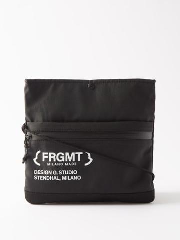 7 Moncler Frgmt Hiroshi Fujiwara - Logo-print Ripstop Cross-body Bag - Mens - Black