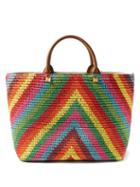 Valentino Garavani - Studded-strap Woven Basket Bag - Womens - Multi