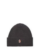 Moncler Grenoble - Logo-embroidered Cashmere-blend Beanie - Mens - Grey