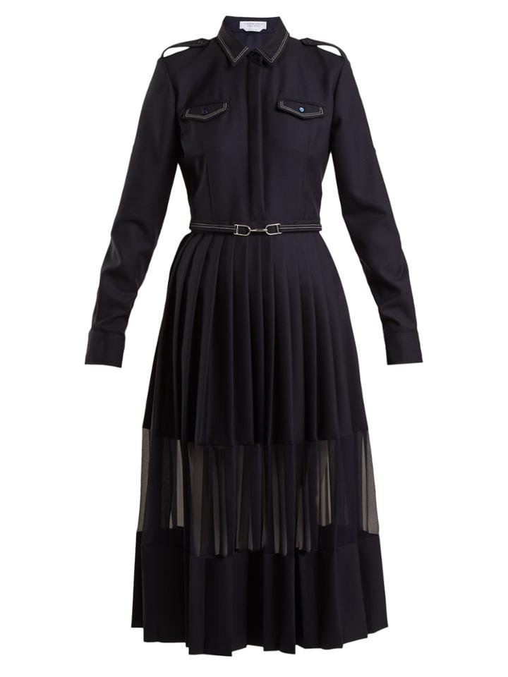 Gabriela Hearst Jack Pleated Wool Dress
