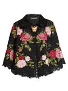 Dolce & Gabbana Floral-embroidered Lace Cape