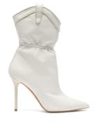 Matchesfashion.com Malone Souliers - Daisy Leather Boots - Womens - White