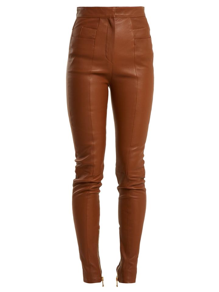 Balmain High-rise Skinny Leather Trousers