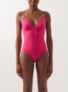 Etro - Pegasus-strap Swimsuit - Womens - Bright Pink