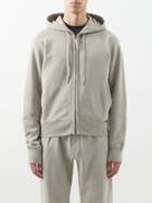 Tom Ford - Zipped Cotton-jersey Hooded Sweatshirt - Mens - Light Grey