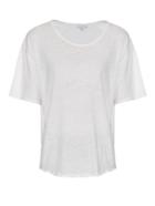 James Perse Short-sleeved Linen And Cotton-blend T-shirt