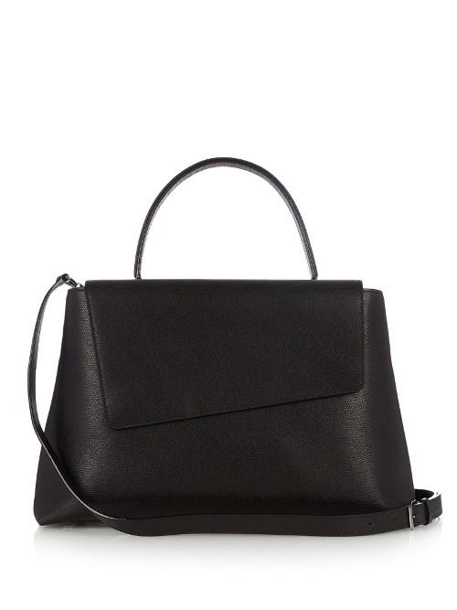 Valextra Twist Medium Grained-leather Bag