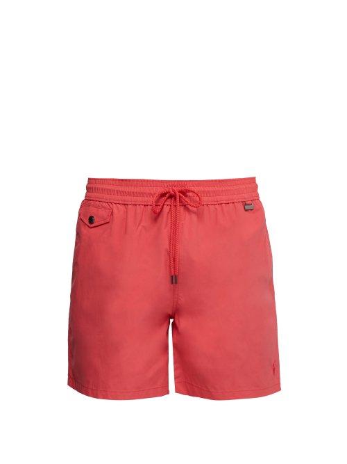 Matchesfashion.com Polo Ralph Lauren - Explorer Fit Logo Embroidered Swim Shorts - Mens - Red